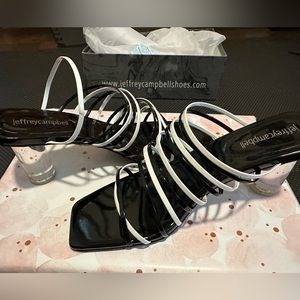 Brand new, Jeffrey Campbell heels. Black and white patent combo